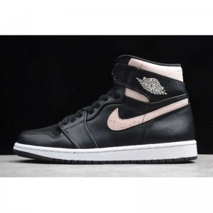 2019 Air Jordan 1 High Premium Black/Silt Red-Rush Maroon-White