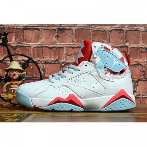 2020 Air Jordan 7 Retro White/Blue-Red For Sale