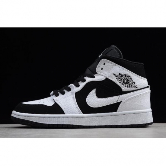 Air Jordan 1 Mid "Tuxedo" White/Black-White 554724-113 - Click Image to Close