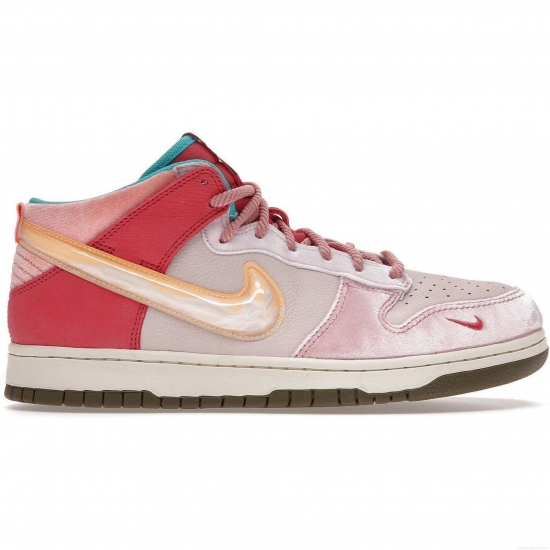 Nike Dunk Mid Social Status Free Lunch Strawberry Milk - Click Image to Close