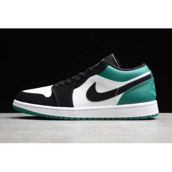 2019 Wmns Air Jordan 1 Low "Mystic Green" White/Black-Mystic Gre - Click Image to Close