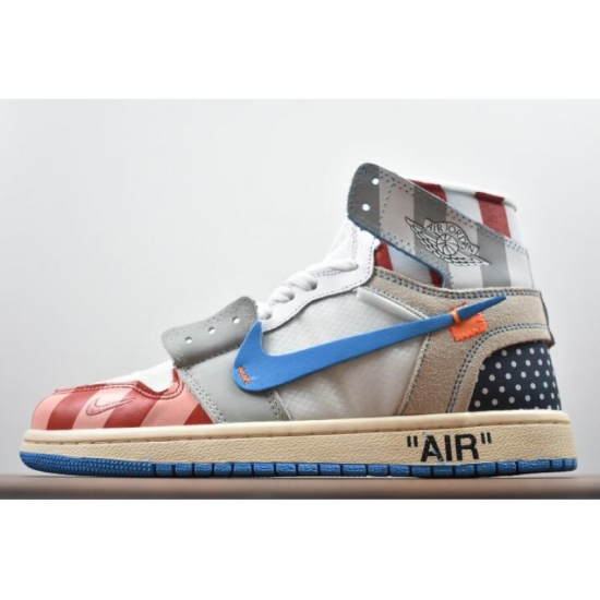 Parra x Off-White x Air Jordan 1 High Custom AA3834-108 For Sale - Click Image to Close