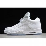 2020 Air Jordan 5 Retro Low White/Wolf Grey-Black 819172-122