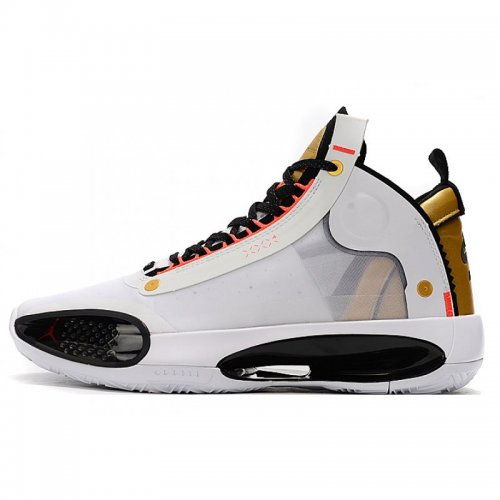 2020 Air Jordan 34 XXXIV White/Metallic Gold-Black For Sale