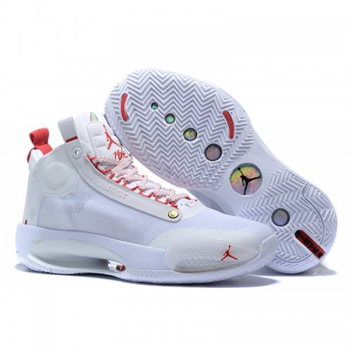 2020 Air Jordan 34 GS White/Varsity Red-Gold For Sale