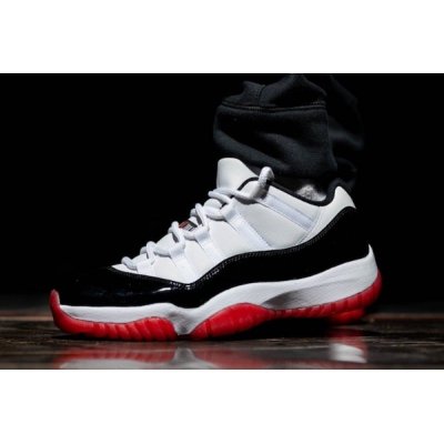 2020 Air Jordan 11 Low "White Bred" White/University Red-Black-T