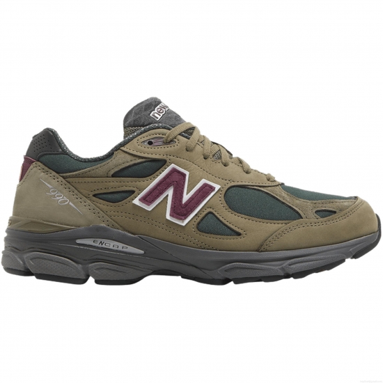 New Balance 990v3 MiUSA Teddy Santis Green Purple - Click Image to Close