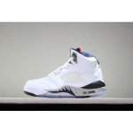 Kid's Air Jordan 5 Retro "White Cement" White/Black-Univeristy R