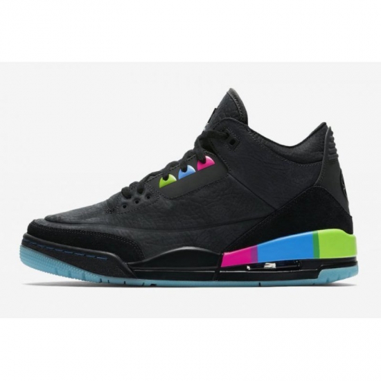 2018 Air Jordan 3 "Quai 54" Black/Electric Green-Infrared 23-Bla - Click Image to Close