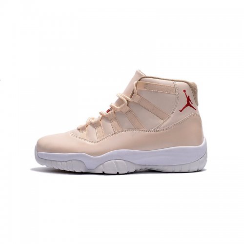 New Air Jordan 11 "Maroon" Light Pink/White Basketball Shoes