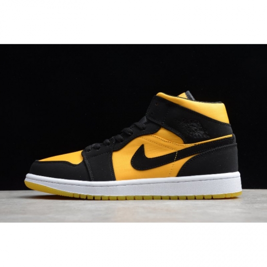 2020 Air Jordan 1 Mid "Black Gold" Black/University Gold-White C - Click Image to Close