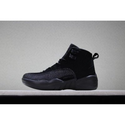 Kid's Air Jordan 12 OVO "Black" Basketball Shoes
