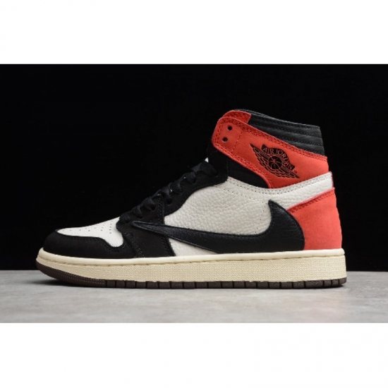 2019 Travis Scott Air Jordan 1 High OG TS SP Sail/Black-Red CD44 - Click Image to Close