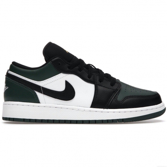 Jordan 1 Low Green Toe (GS) - Click Image to Close