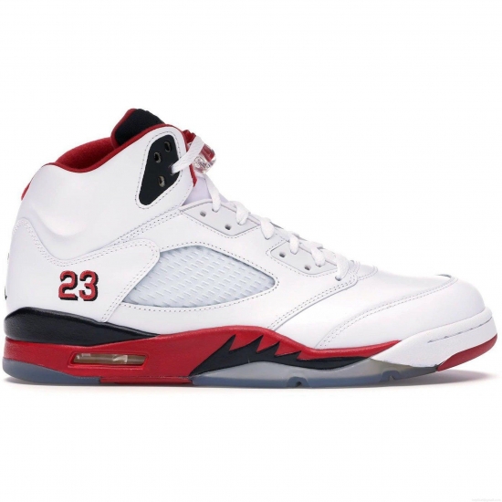 Jordan 5 Retro Fire Red Black Tongue (2013) - Click Image to Close