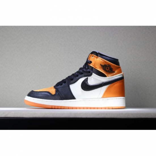 Men's and Women's Air Jordan 1 Satin "Shattered Backboard" Black - Click Image to Close