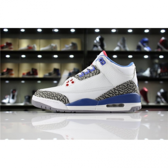 Air Jordan 3 "True Blue" White/Fire Red-True Blue 854262-106 Men - Click Image to Close