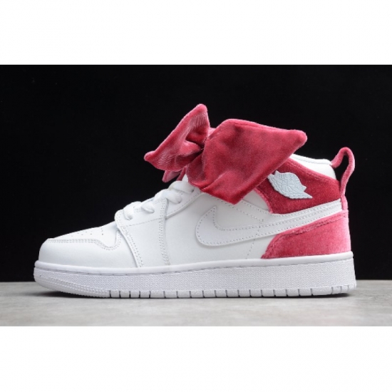 2020 WMNS Air Jordan 1 Mid Bow Black/Noble Red CK5678-001 For Sa - Click Image to Close