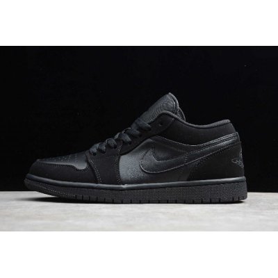 2019 Air Jordan 1 Retro Low "Triple Black" 553558-025