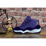 Kid's Air Jordan 11 "Purple Velvet" Purple/Metallic Gold-White