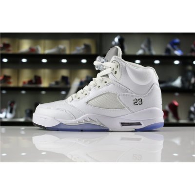Air Jordan 5 Retro "Metallic Silver" 136027-130 Mens and WMNS Sh