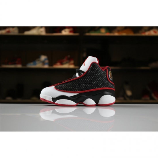 Kid's Air Jordan 13 Black/True Red-White For Sale - Click Image to Close