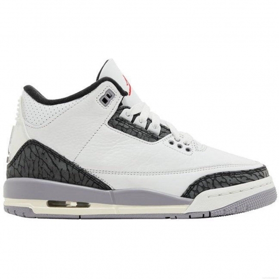 Jordan 3 Retro Cement Grey (GS) - Click Image to Close