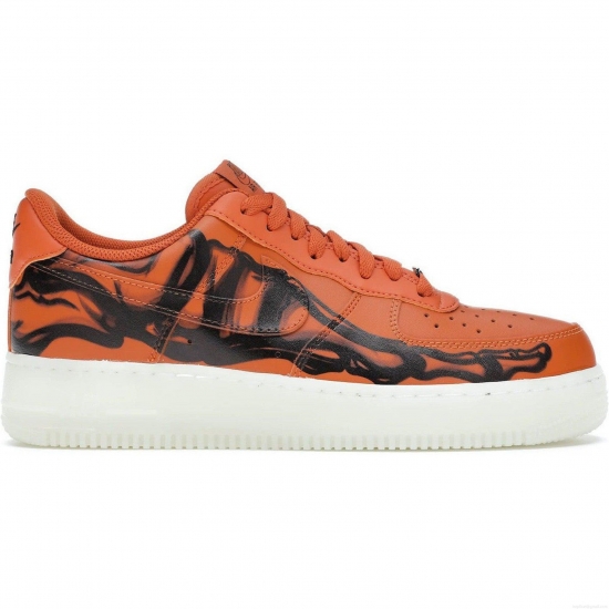 Nike Air Force 1 Low Orange Skeleton Halloween (2020) - Click Image to Close