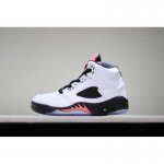 Kid's Air Jordan 5 Retro White/Sunblush-Black Basketball Shoes