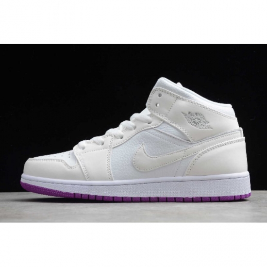 2020 Air Jordan 1 Mid GS Grey Fog/Deadly Pink 555112-iD - Click Image to Close