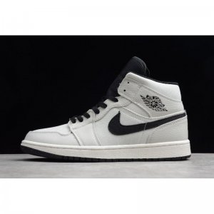 Air Jordan 1 Mid SE "Canvas" Light Bone/Cone-Black-Sail 852542-0