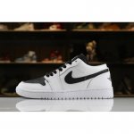 Men's and Women's Air Jordan 1 Low White Black 553560-103 For Sa