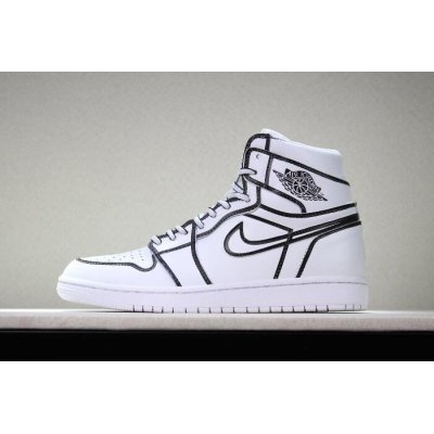 2018 Joshua Vides x Air Jordan 1 "Comic 3D Pencil" White Hand-Pa