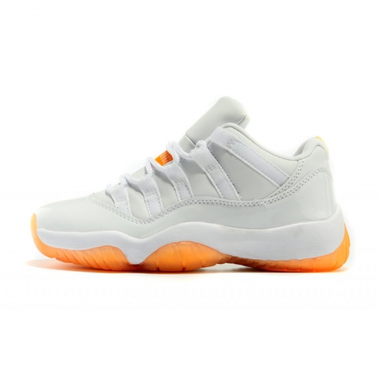 Men's Air Jordan 11 Retro Low "Citrus" White/White-Citrus 580521 - Click Image to Close