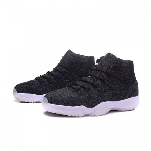 Men's and Women's Air Jordan 11 "Wool" Dark Grey/Metallic Silver