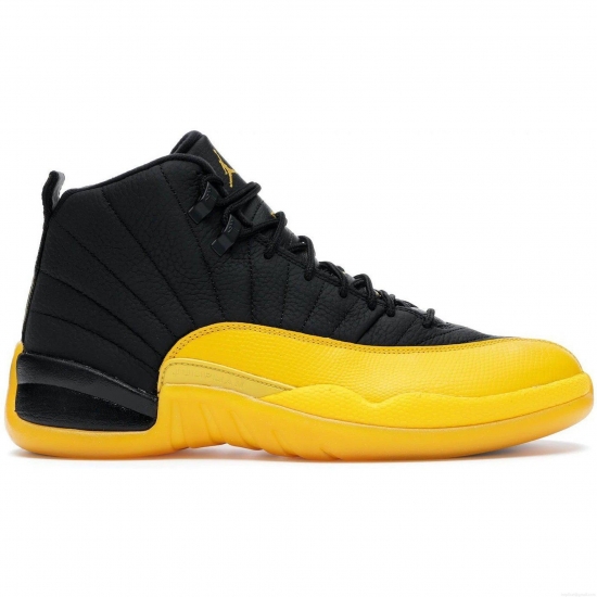 Jordan 12 Retro Black University Gold - Click Image to Close