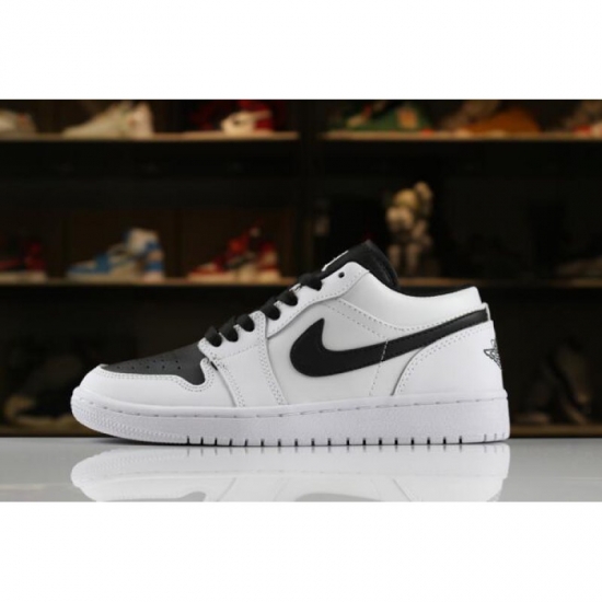 Men's and Women's Air Jordan 1 Low White Black 553560-103 For Sa - Click Image to Close