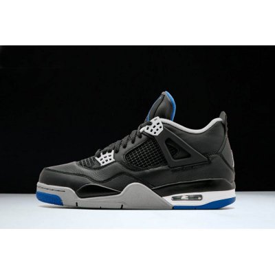 Air Jordan 4 Retro "Motorsport Away" Black/Game Royal-Matte Silv