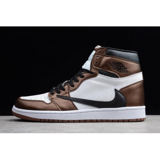 2019 Travis Scott x Air Jordan 1 High OG Bronze/Black-White For - Click Image to Close