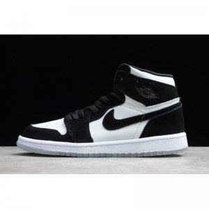 2019 Kid's Air Jordan 1 Mid SE "Panda" White/Black-Teal Tint BQ6
