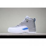Kid's Air Jordan 12 Wolf Grey/University Blue-White For Sale