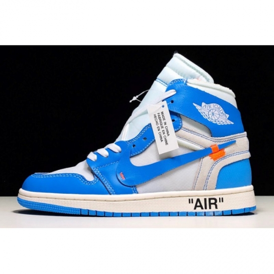 2019 Wmns Air Jordan 1 Off White AJ1 OW "UNC" AQ0818-148 For Sal - Click Image to Close