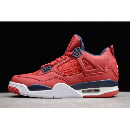 2019 Air Jordan 4 Retro SE "FIBA" Gym Red/White-Metallic Gold-Ob - Click Image to Close