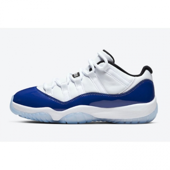 2020 Air Jordan 11 Low "Concord" White/Black-Concord AH7860-100 - Click Image to Close