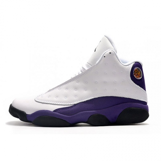 2019 Air Jordan 13 "Lakers" White/Black-Court Purple-University - Click Image to Close