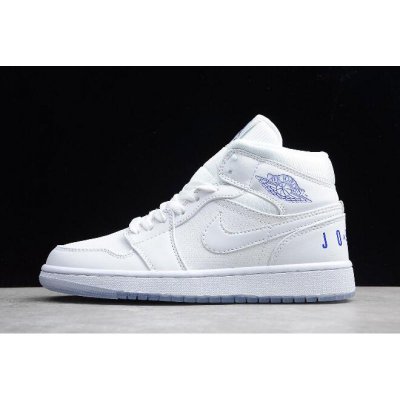 Air Jordan 1 Mid Premium "Pure White" White/Concord White BQ6578