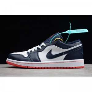 2019 Air Jordan 1 Low Obsidian/Ember Glow-White 553558-481