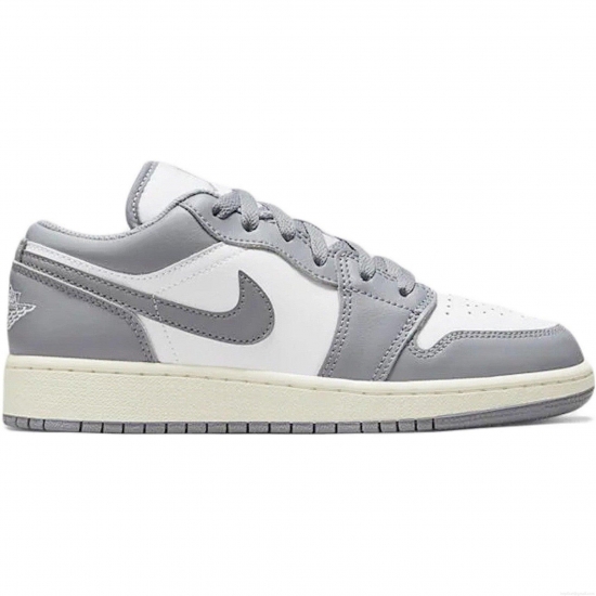 Jordan 1 Low Vintage Grey (GS) - Click Image to Close