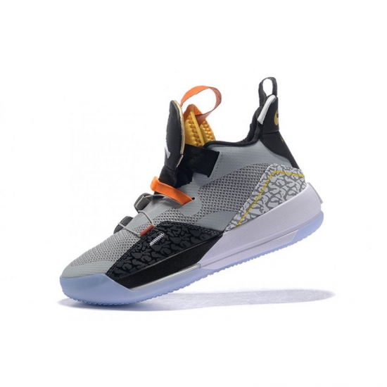 Air Jordan 33 "Elephant Print" Black/Wolf Grey-Orange-White For - Click Image to Close