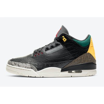 2020 Air Jordan 3 SE "Animal Instinct 2.0" Black/White-Gorge Gre